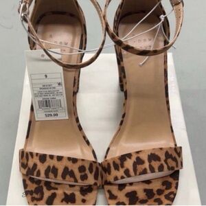 A New Day Women's Tan Leopard Heels